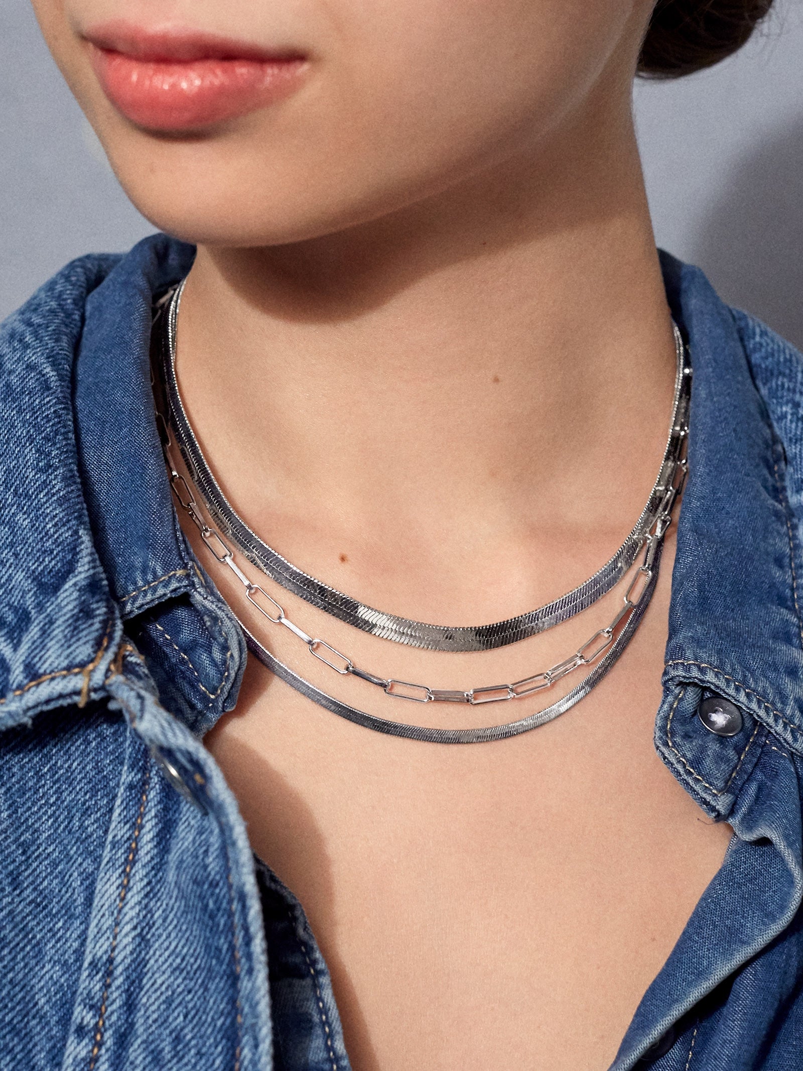 Mini Hera Necklace - Gold Plated Brass - Image 4