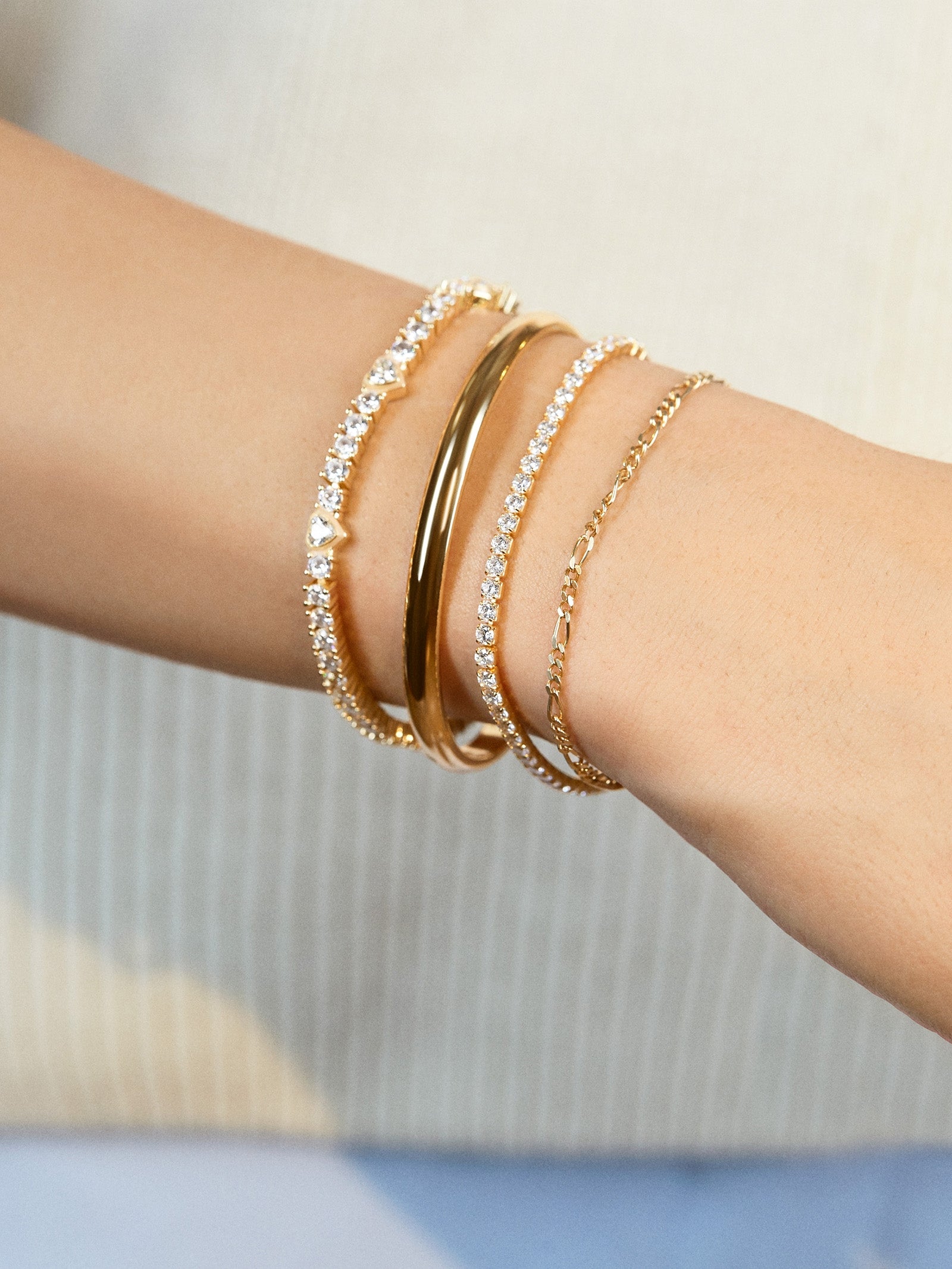 Figaro 18K Gold Bracelet - Gold - Image 2