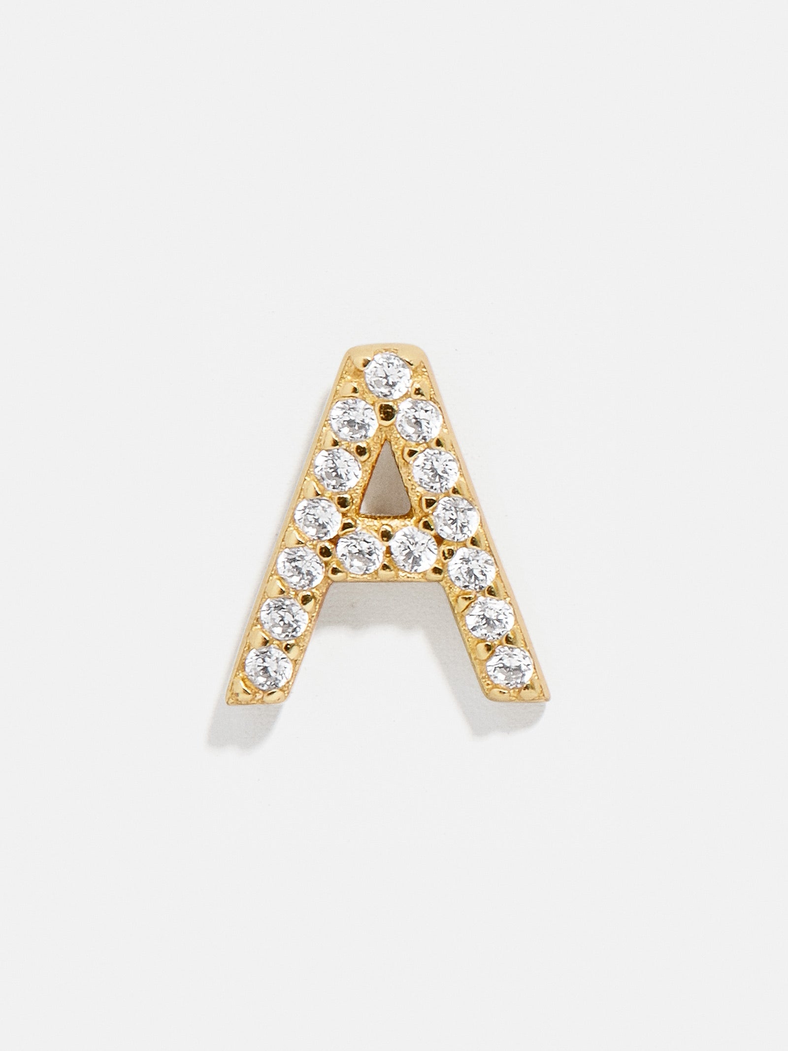 Single 18K Gold Initial Earring - Gold/Pav?? - Image 3