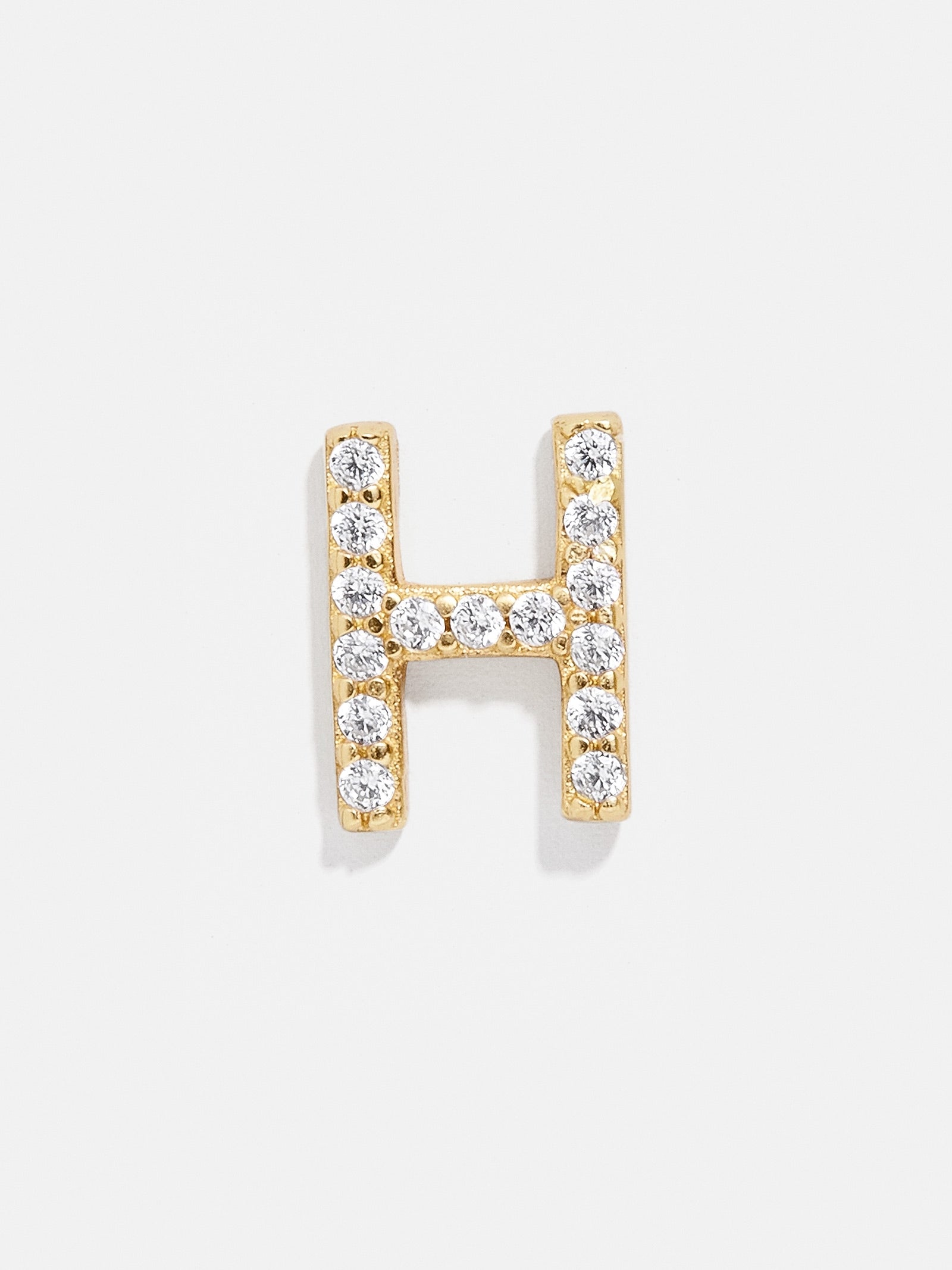 Single 18K Gold Initial Earring - Gold/Pav?? - Image 10