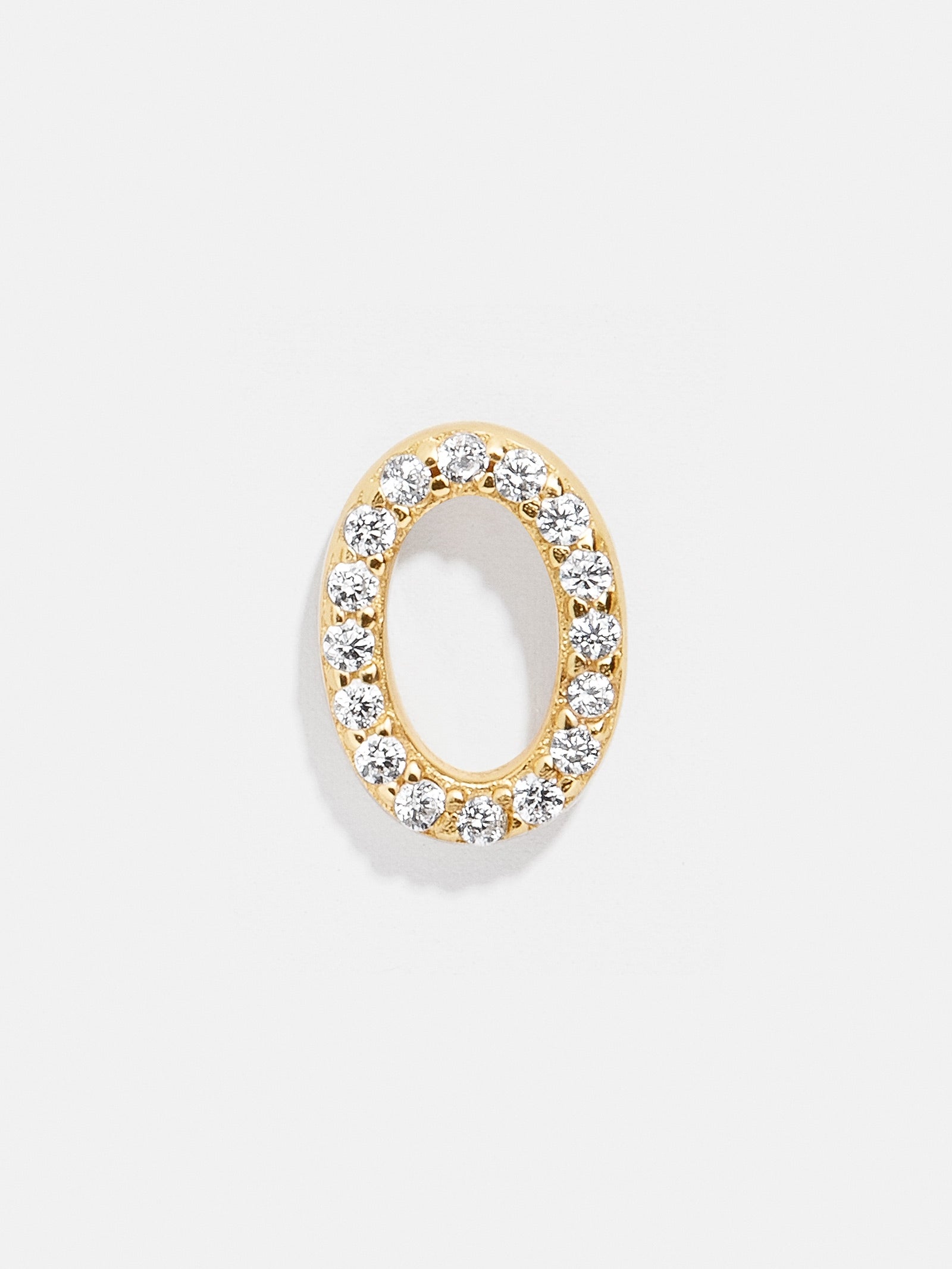 Single 18K Gold Initial Earring - Gold/Pav?? - Image 16