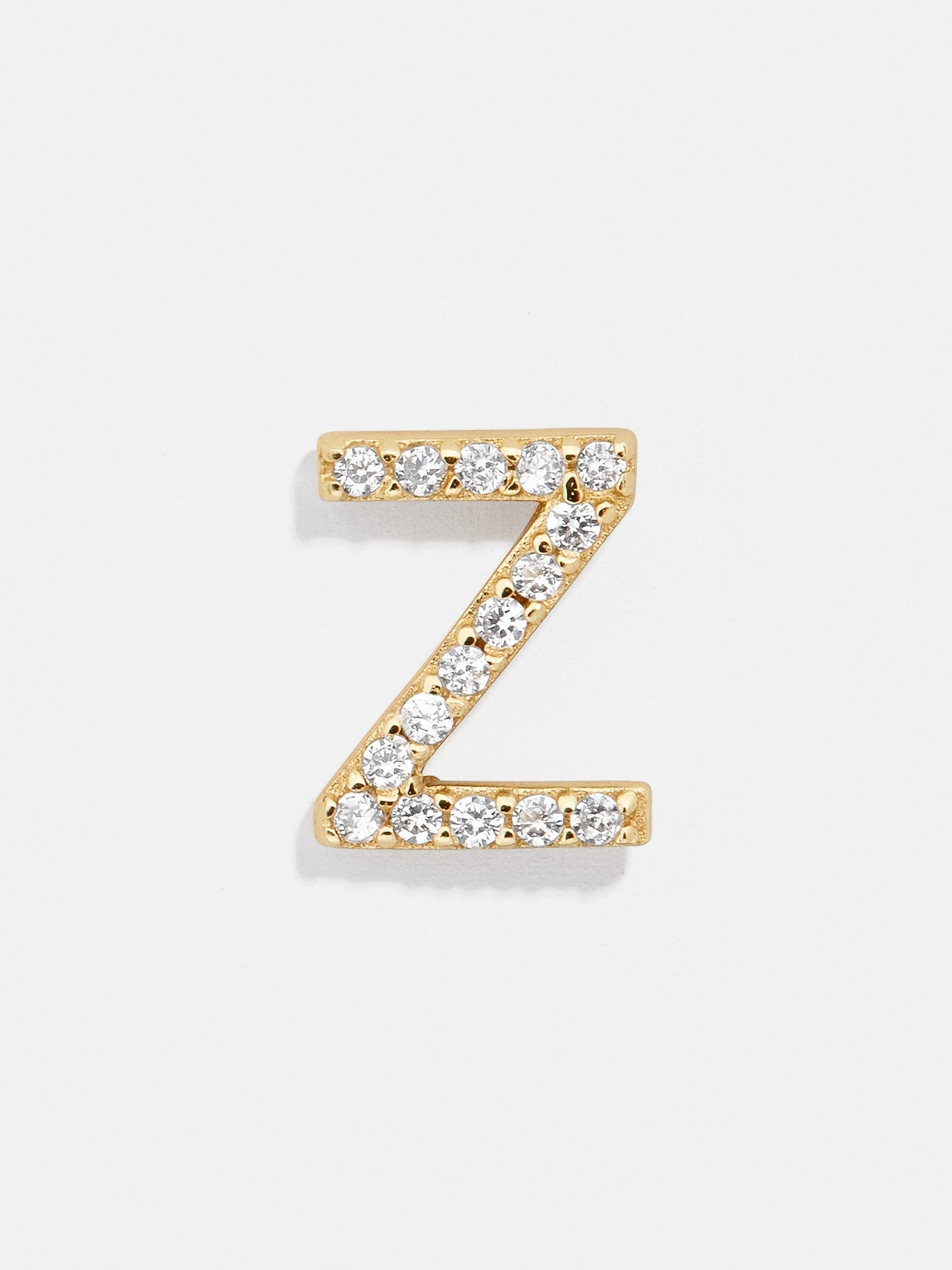 Single 18K Gold Initial Earring - Gold/Pav?? - Image 24