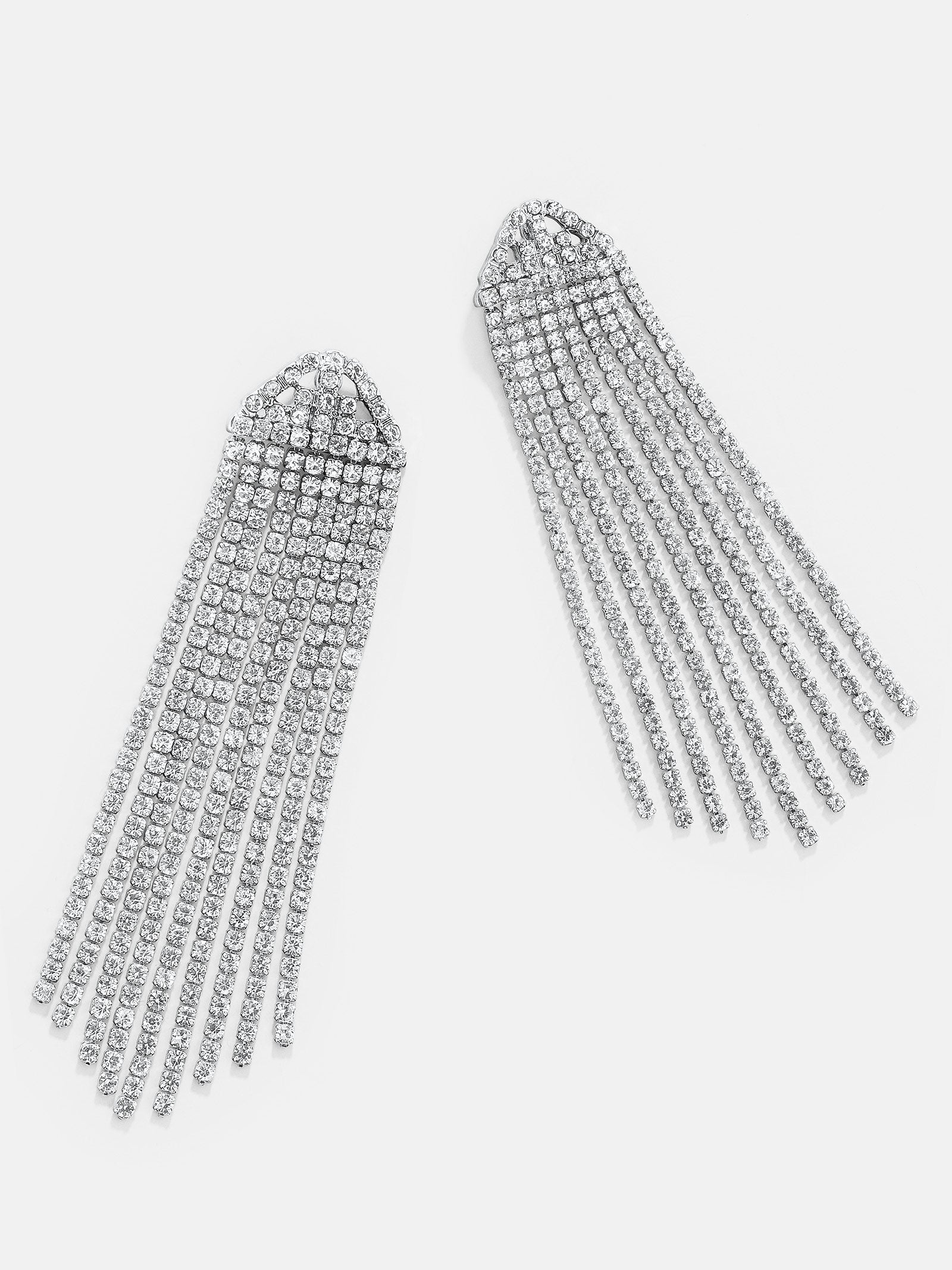 Deirdre Earrings - Silver/Pav??