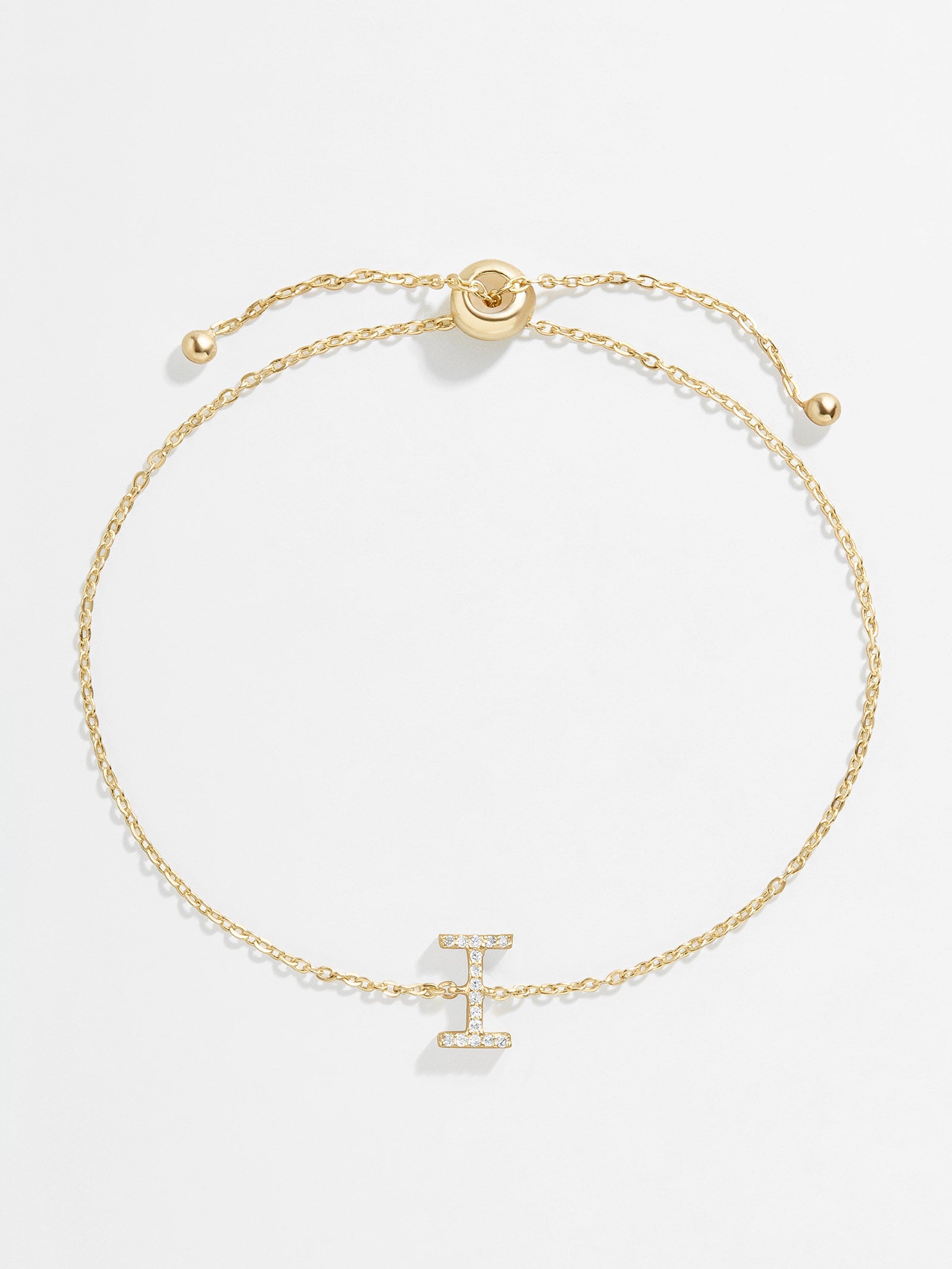 14K Gold & Diamond Initial Bracelet - Gold/Pav?? - Image 12