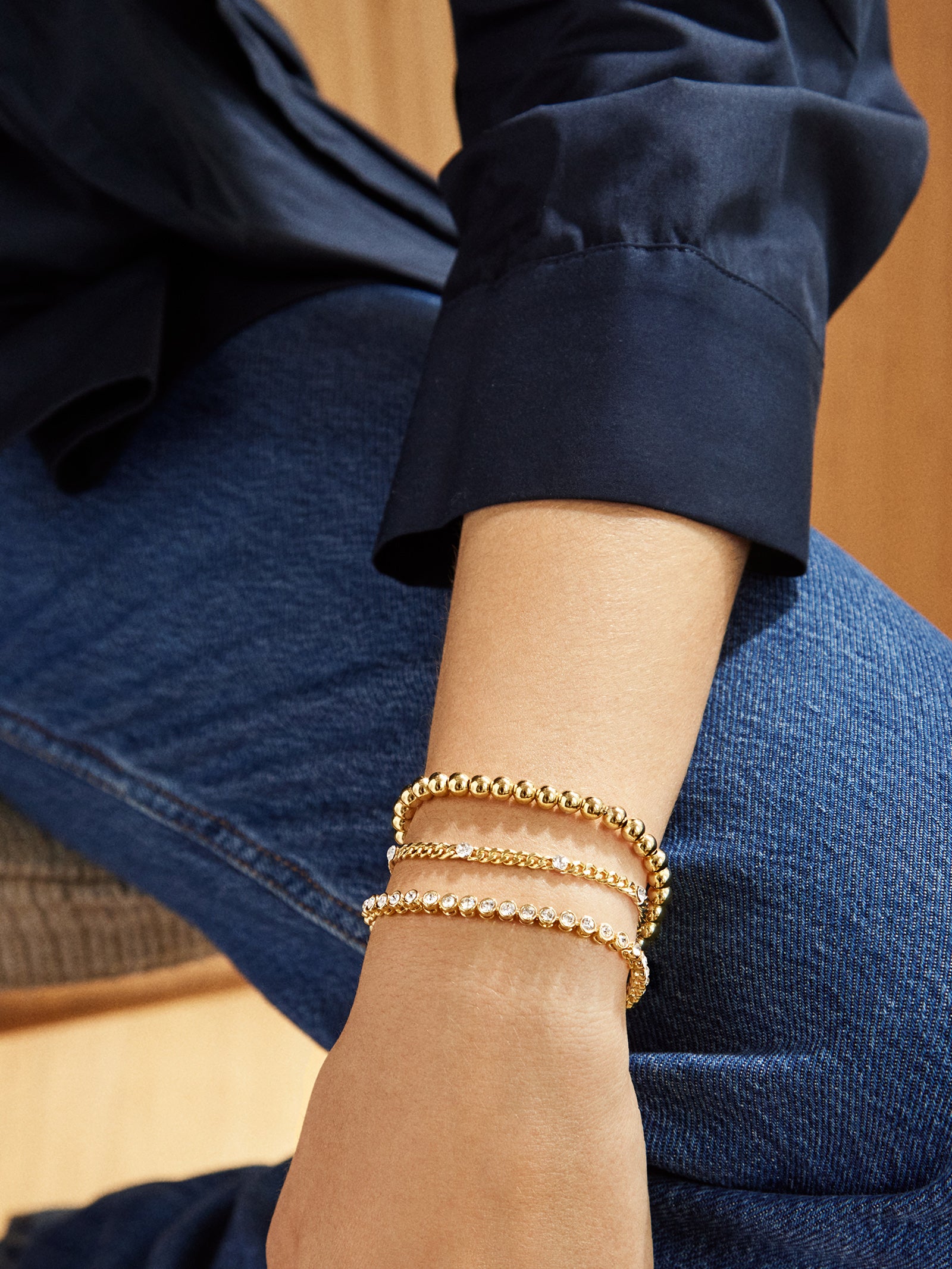 Cassandra Bracelet - Gold Plated Brass - Image 2