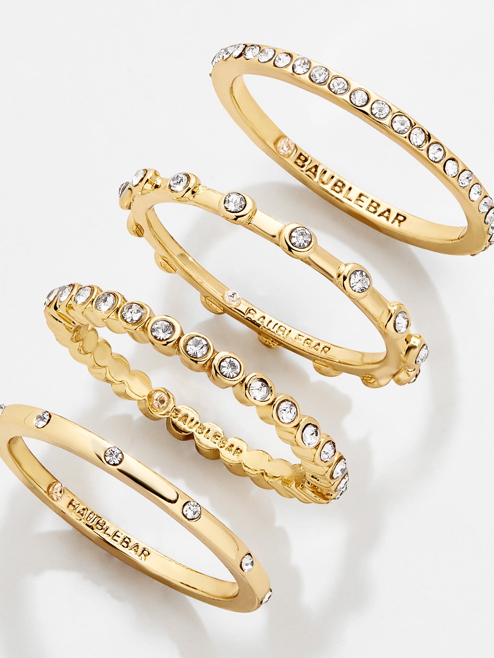Morgan Ring Set - Gold/Pav??