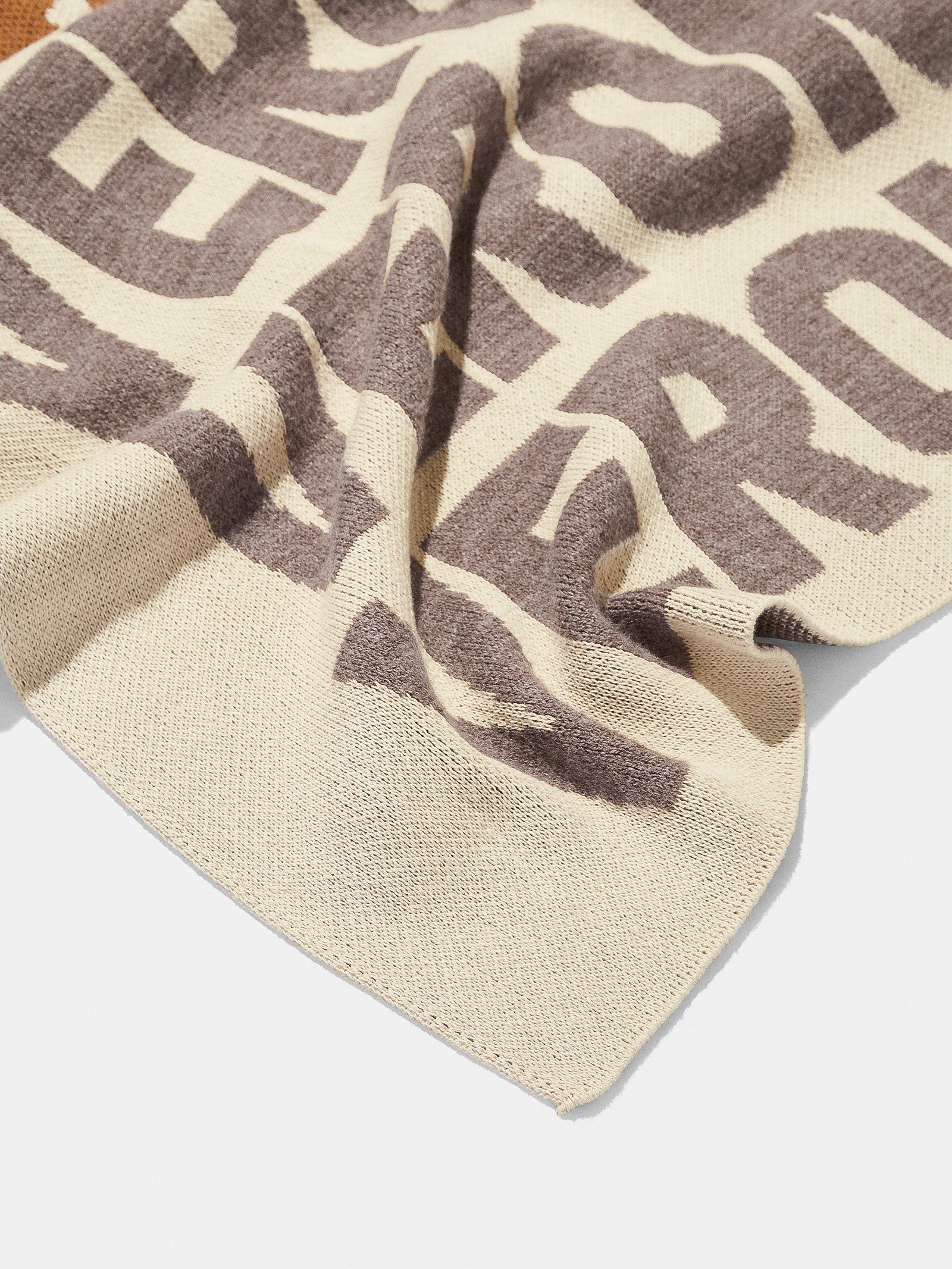 Ombre Name Custom Blanket - Beige/Brown - Image 4