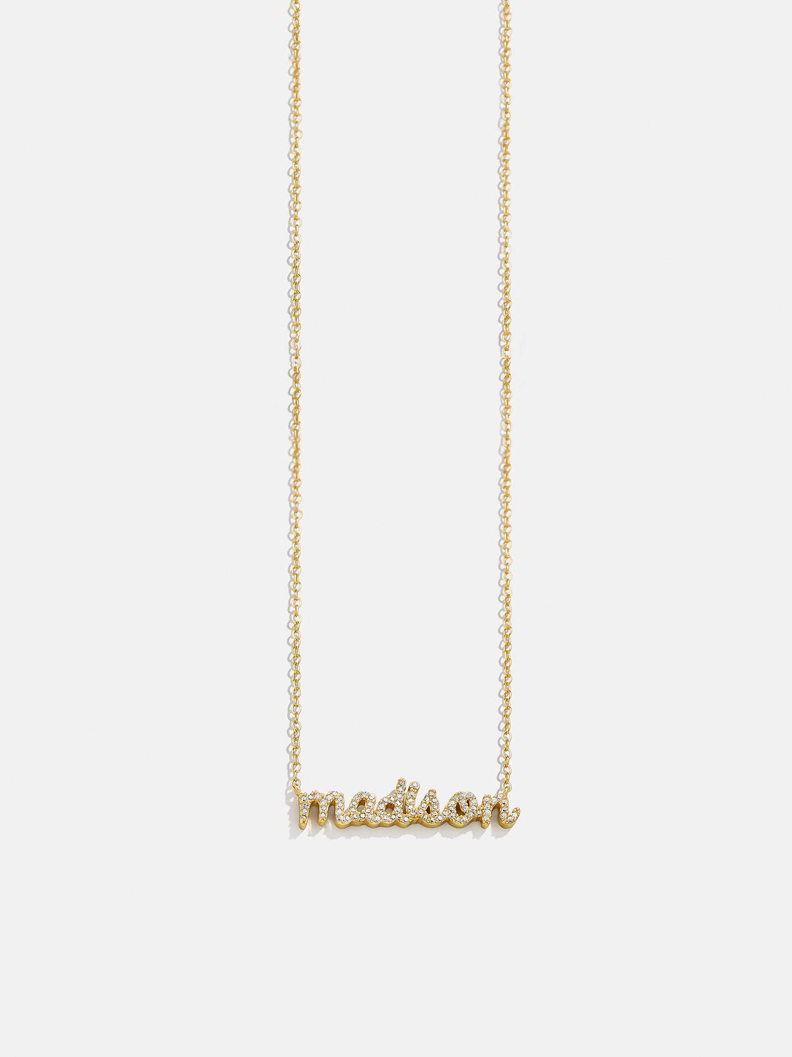 18K Gold Custom Nameplate Necklace - Mini Script - Image 3