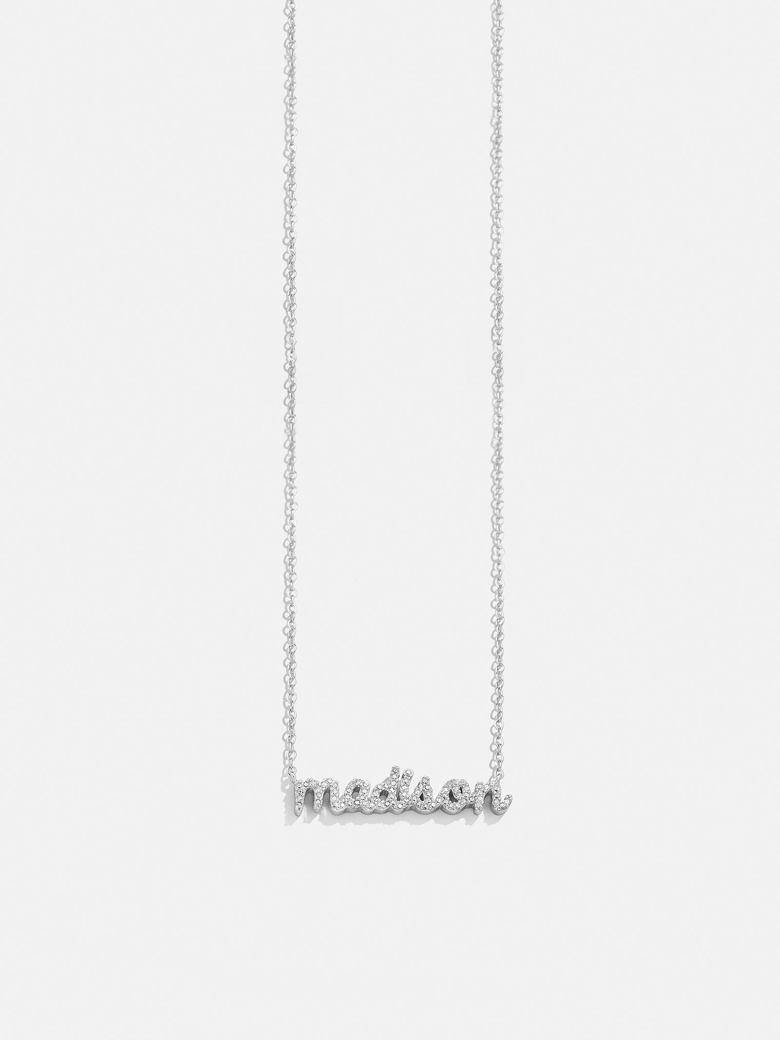 18K Gold Custom Nameplate Necklace - Mini Script - Image 9