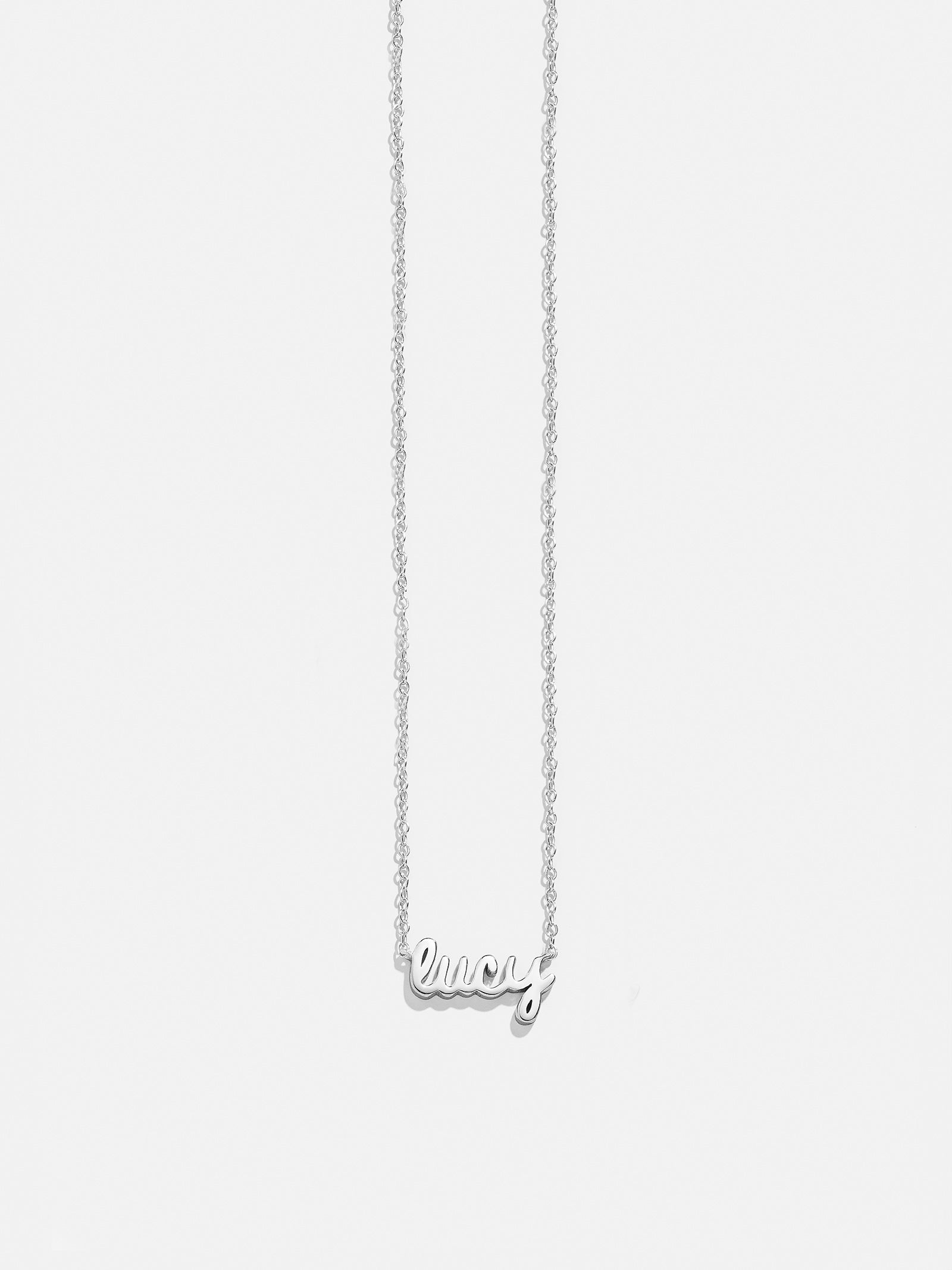 18K Gold Custom Nameplate Necklace - Mini Script - Image 7