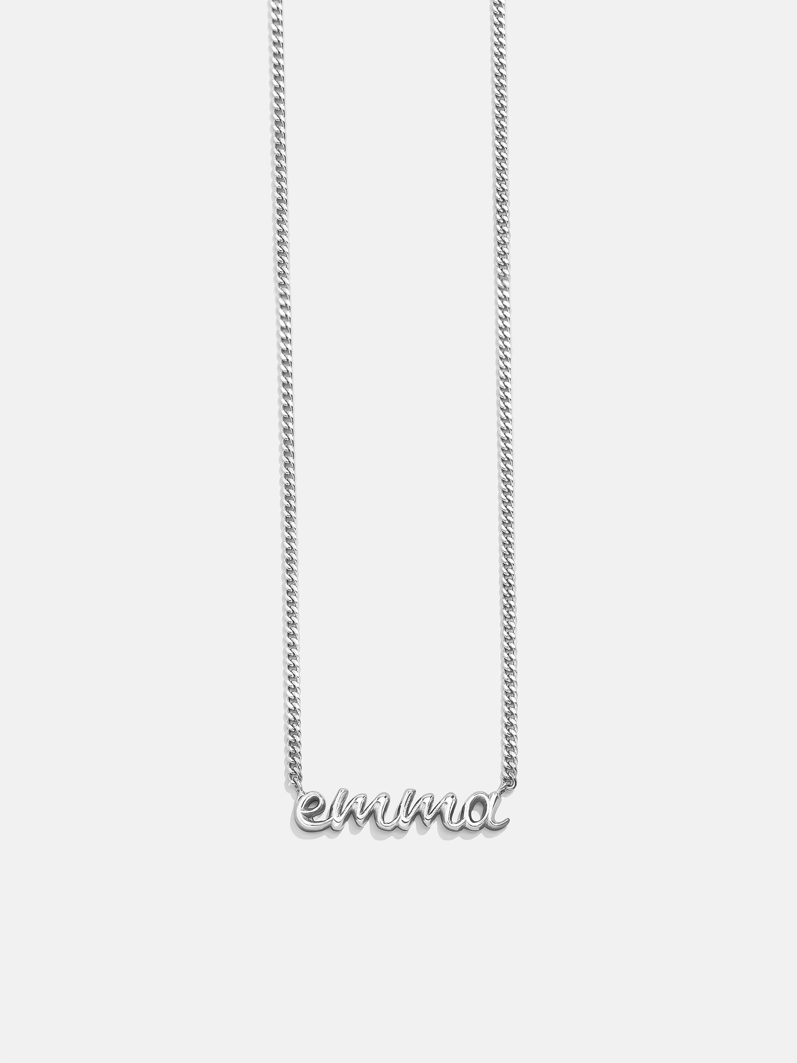 18K Gold Custom Nameplate Necklace - 3D Script - Image 5