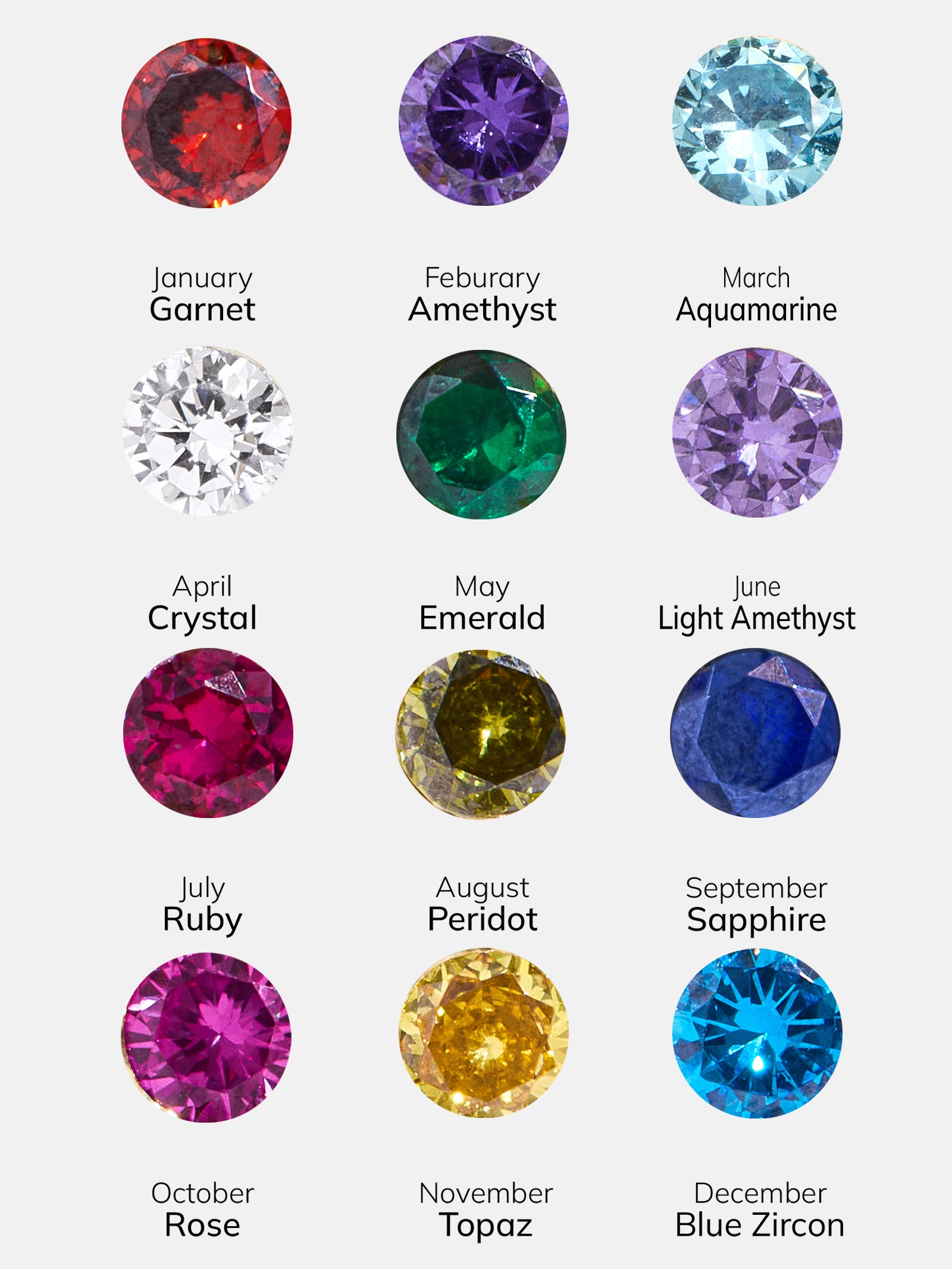 Sydney 18K Gold Birthstone Earrings - Crystal - Image 3