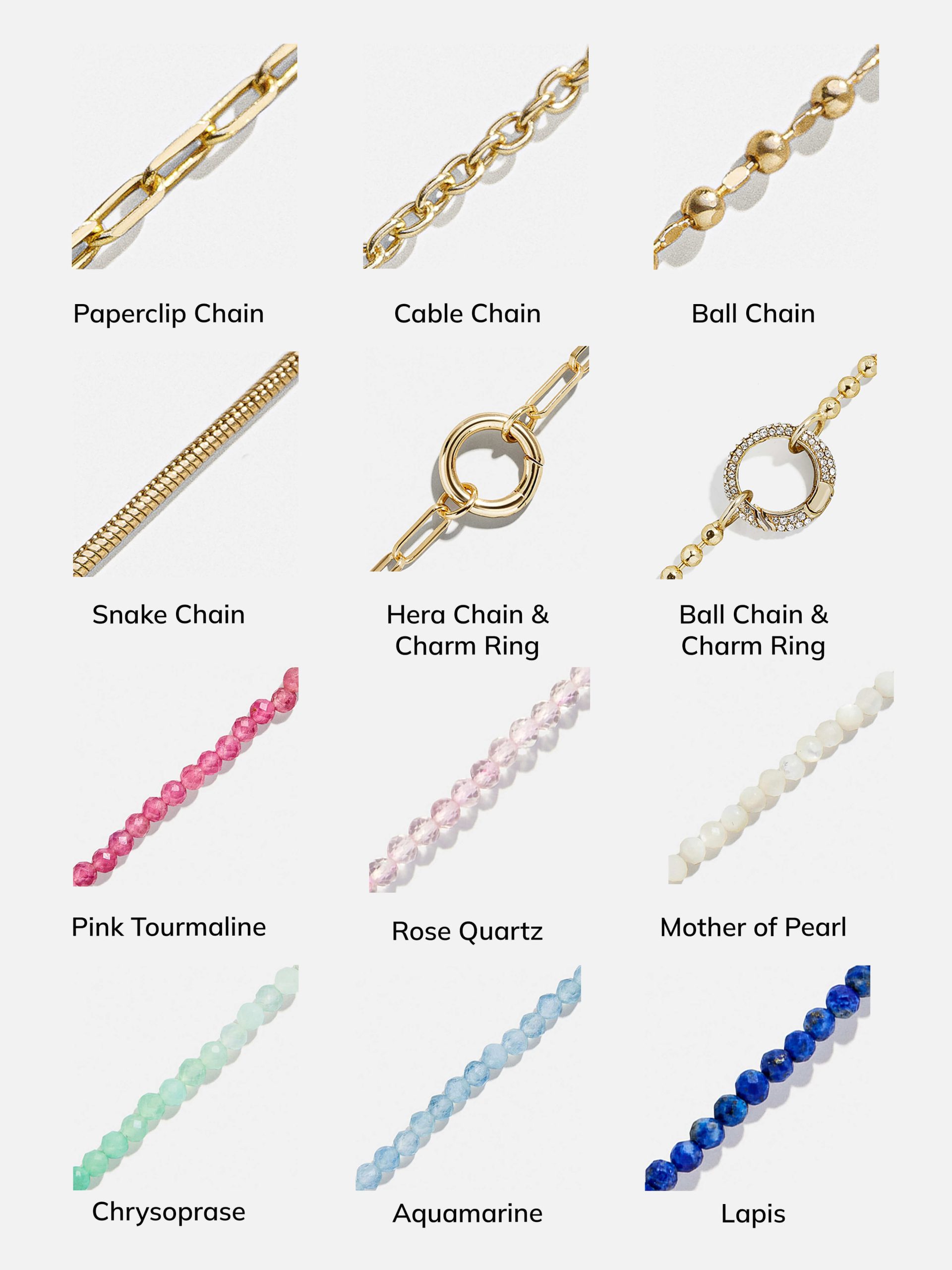 Cluster Charm Necklace Base - Paperclip Chain - Image 5