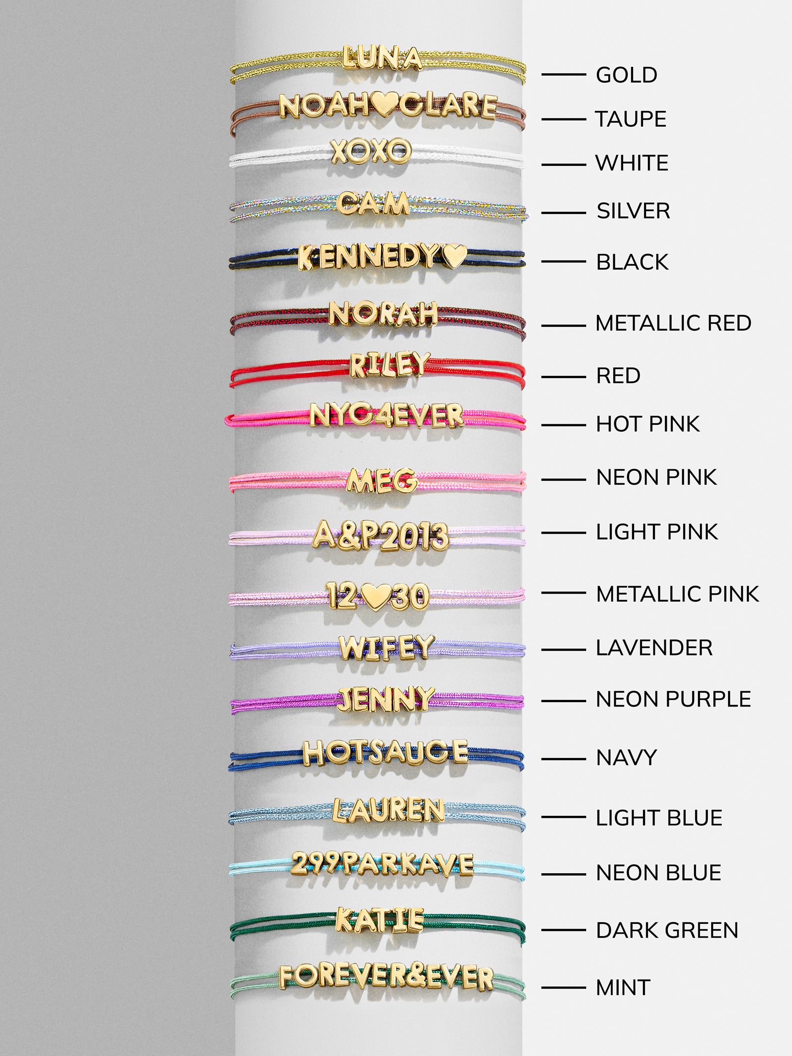 Custom Cord Bracelet - Light Blue - Image 4