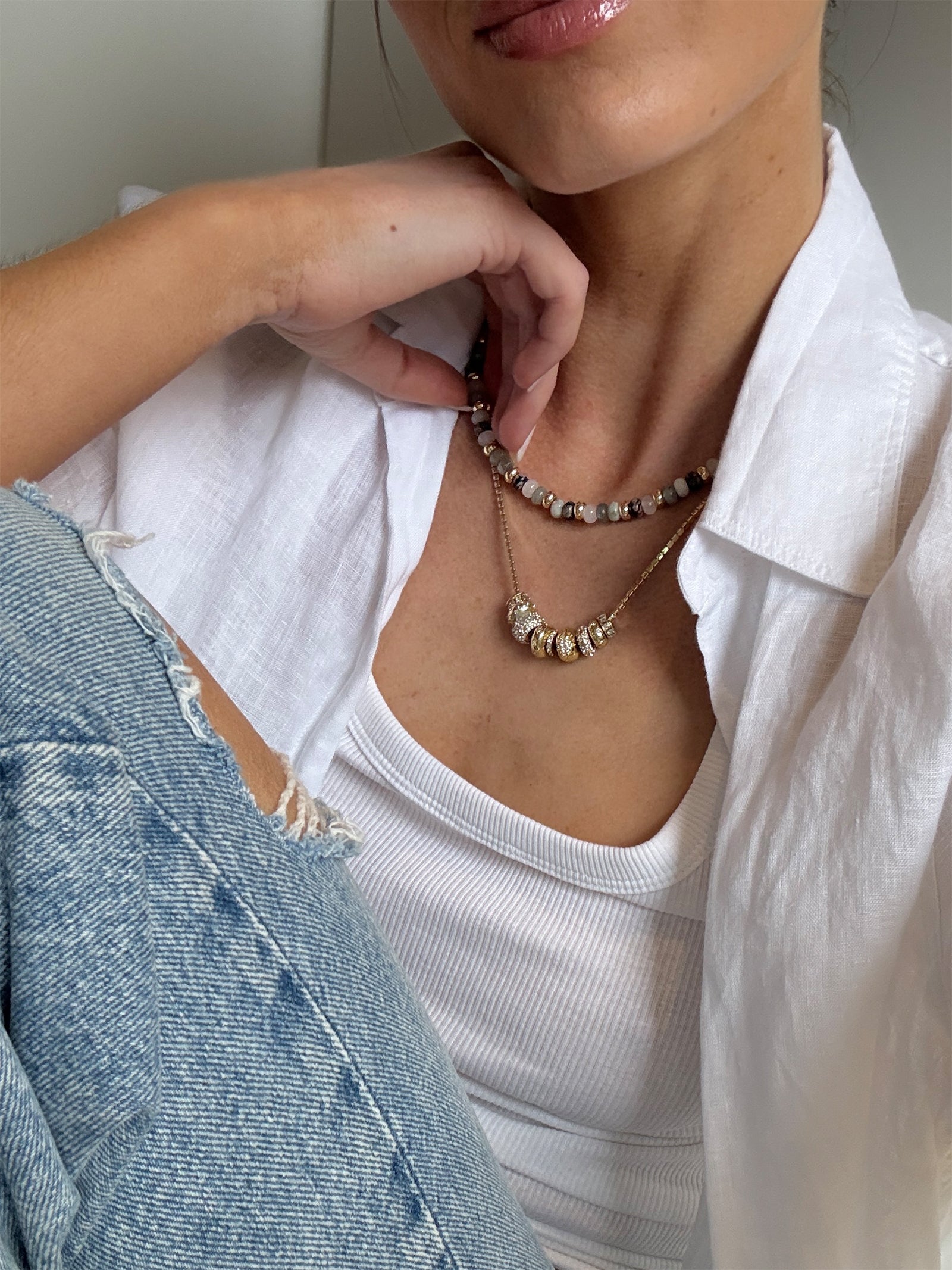 Danica Celestial Charm Necklace - Gold/Pav?? - Image 2