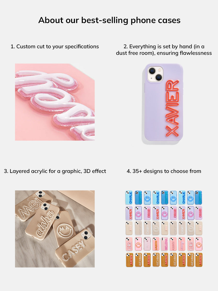 Fine Line Custom iPhone Case - Bright Red - Image 3