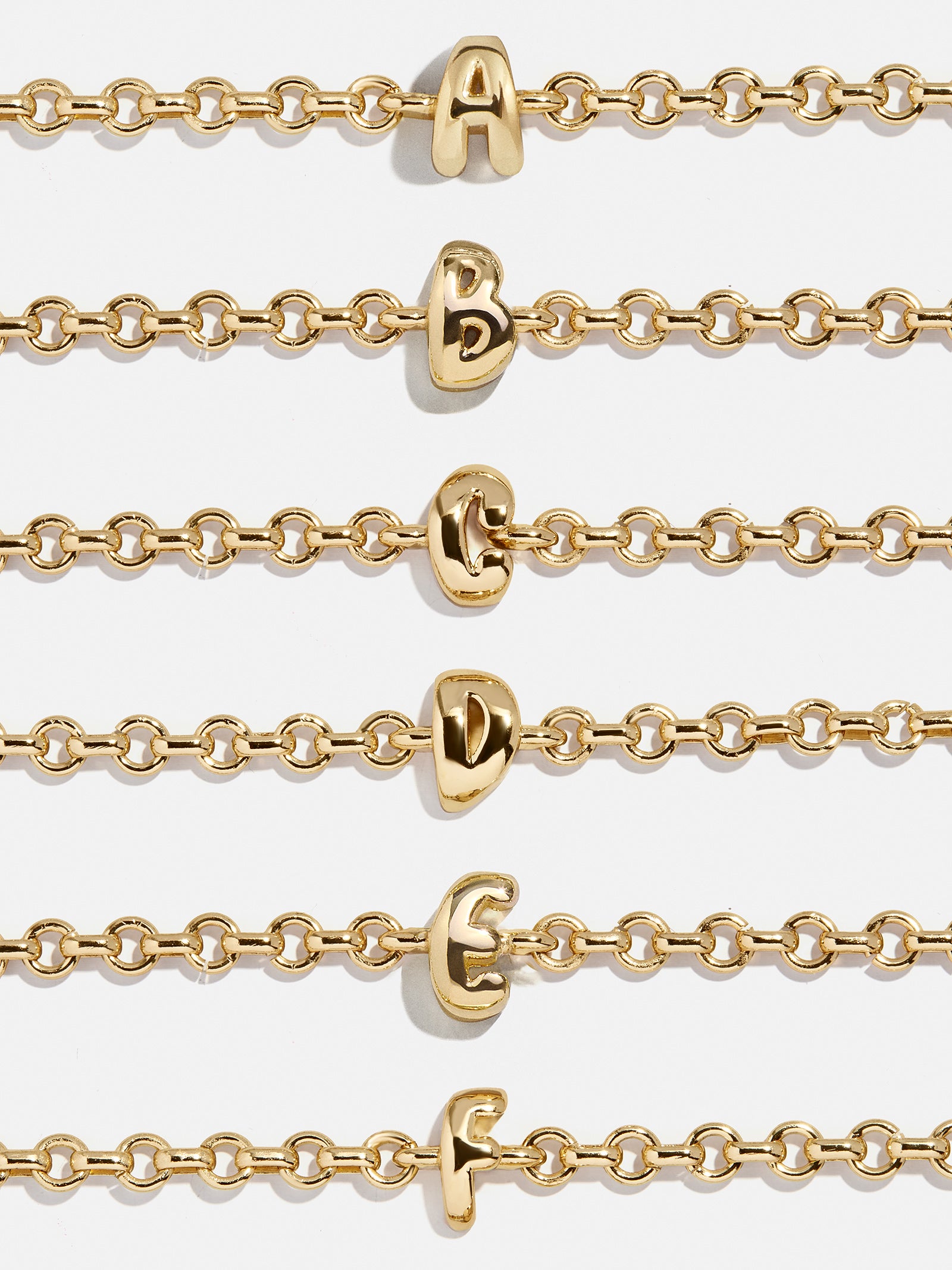 Bubble Initial Custom Chain Bracelet - Chain Bracelet