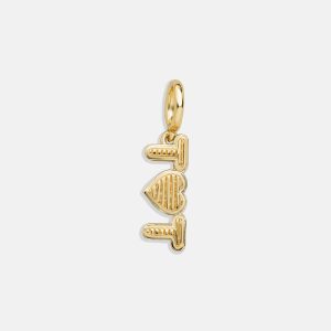 Heart Custom Initial Charm - Gold