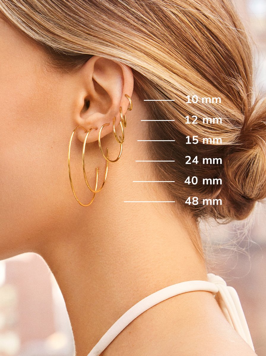 Verbena 18K Gold Earrings - 24MM - Image 3